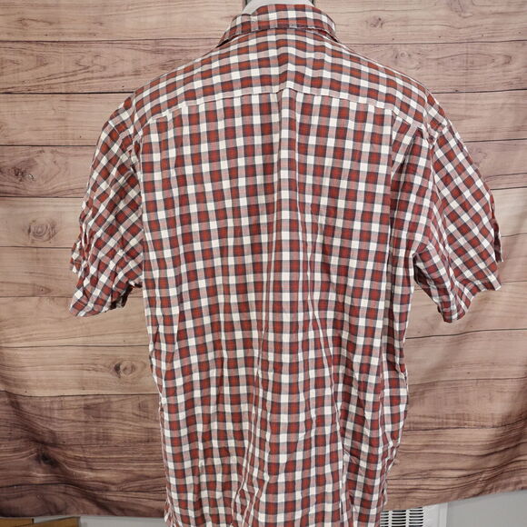 ABERCROMBIE & FITCH BIG SHIRT SHORT SLEEVE PLAID BUTTON DOWN SHIRT MENS XL - Picture 4 of 6